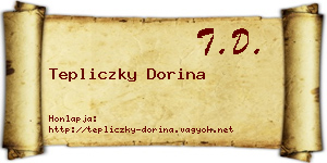 Tepliczky Dorina névjegykártya