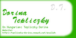 dorina tepliczky business card